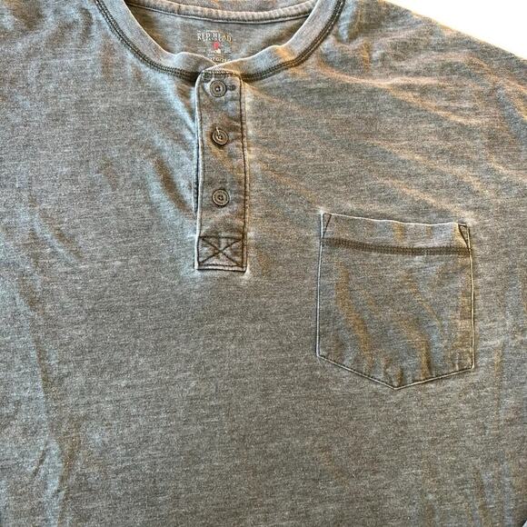 Redhead Co. quarter button down, crewneck, T-shirt, men's size 2 XL - Picture 3 of 9